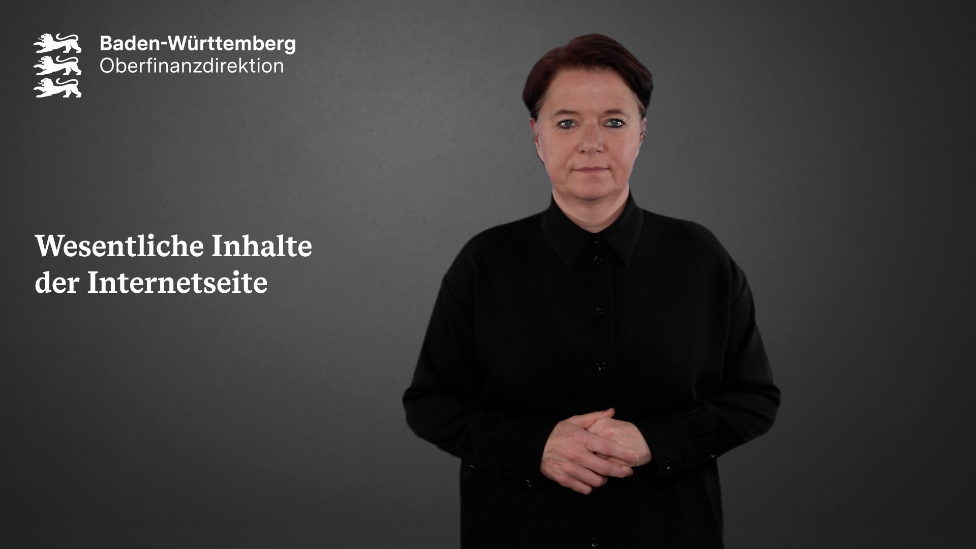 Video content of the website in sign language